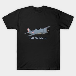 WW2 F4F Wildcat Airplane T-Shirt